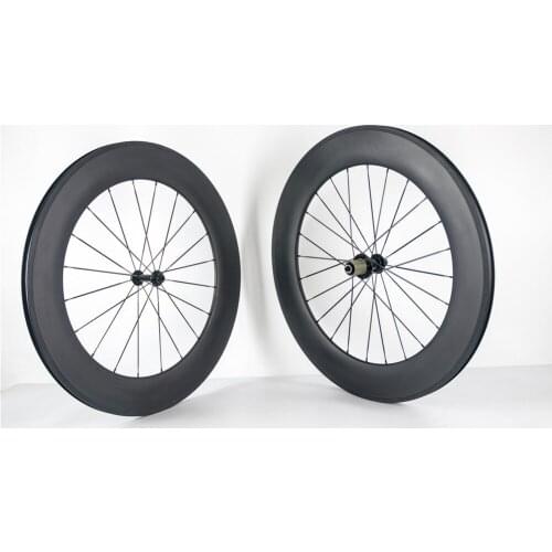 Carbon wheelset 88mm 20.5mm tubular width 3K weave bicycle wheelset with powerway R13
