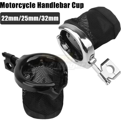 22mm 25mm 32mm Motorcycle Universal Cup Holder Chrome Black For Harley Touring Sportster Honda Yamaha Kawasak Universal