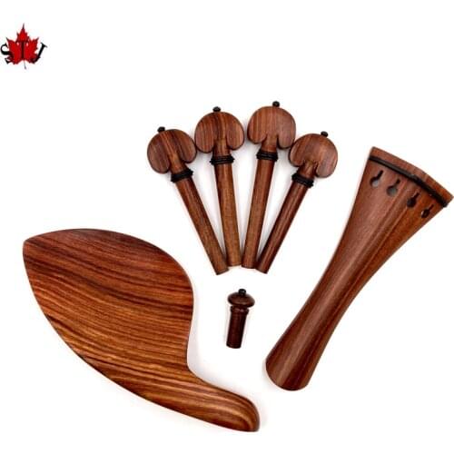 1set of 15"-16" viola rosewood fittings,tailpiece,chinrest,pegs