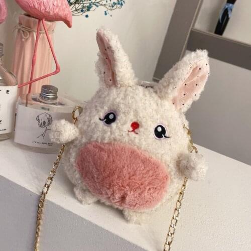 Japanese Kawaii Messenger Bag Lolita Plush Cartoon Shoulder Bag Girls Soft Cute Backpack Cosplay Lolita Anime Accessories