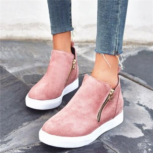 2020 Women Ankle Boots Vulcanize Shoes Ladies Sneakers Basket Casual Shoes High Top Flat Shoes Trainers Women
