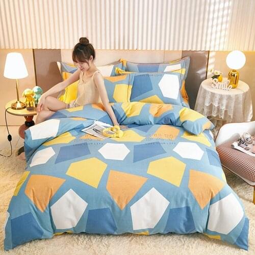 Nordic Style Cotton Home1pcs Duvet Cover Textile Bedding Colorful Geometric Pattern Duvet Cover Bed Linens Single King Queen