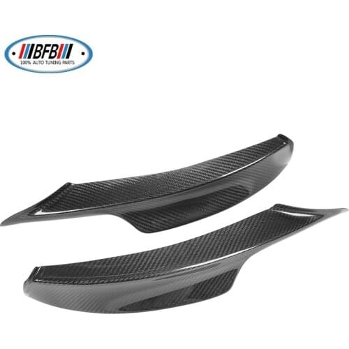 BFB 2PCS Dry Carbon Front Bumper Splitters Add on style Front Down Flaps Fit For E90 MT bumper 2009-2012