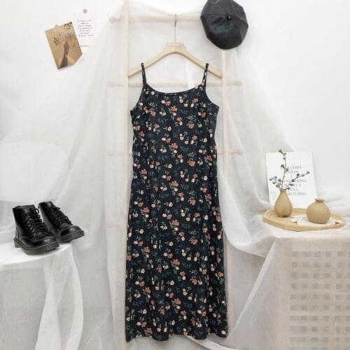 2021 New Fashion Womens SleeveLess Corduroy Print Camisole Dress Female Autumn And Winter Long Dresses