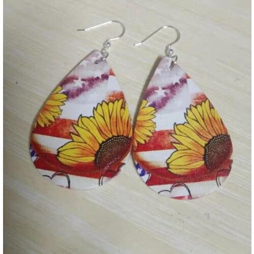 2021 Classic leather Earrings Leopard Statement Earrings PU Imitation leather Teardrop Earrings Jewelry Fashion Big Earrings