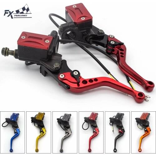 22mm Universal Motorcycle Master Cylinder Hydraulic Brake Clutch Levers For 50-300CC Ninja 300R 250R Z250 GT250R CBF125 PCX150