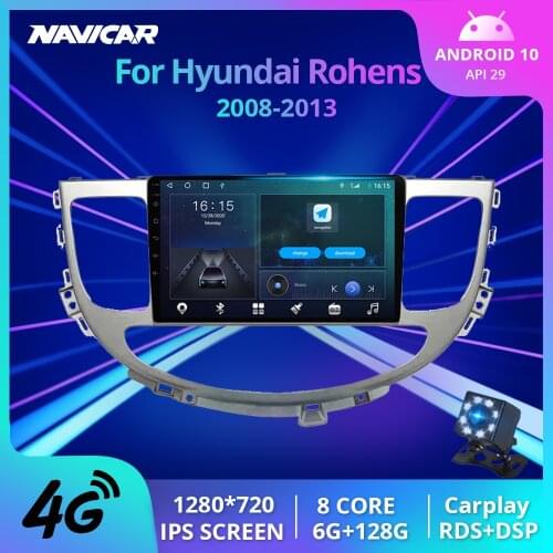 2 Din Android 10.0 Car Radio For Hyundai Rohens Genesis 2008-2013 GPS Navigation Stereo Receiver Auto Radio Bluetooth Player IGO