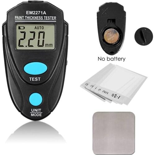 LCD Digital Car Paint Coating Thickness Probe Tester Gauge Meter Measuring Tool Measuring Range 0.00 - 2.20 Mm Or 0.0 – 86.0 Mil