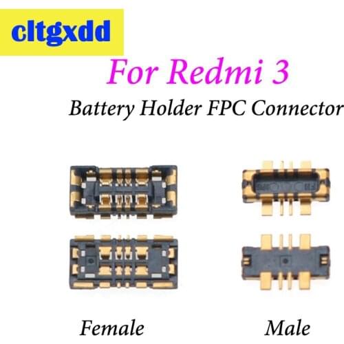 Cltgxdd New FPC Connector Port Battery Holder Clip Contact Replacement On Mainboard/Flex Cable For Xiaomi Redmi 3