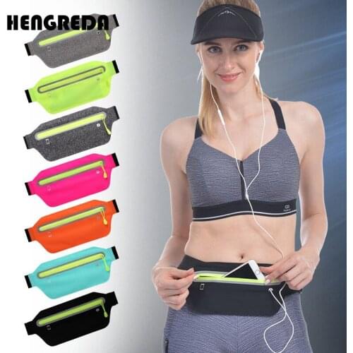 Women`s Belt Bag Men Fanny Pack Slim Money Waist Bag Outdoor Phone Bum Bag with Earphone Hole Hengreda Hip Gym Pocket Pouch