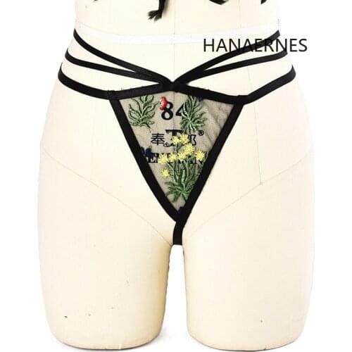 Women Mesh Embroidery Goth Body Harness Short Panties Bondage Lingerie Pole Dance Party Punk Gothic Sexy Caged Elastic Adjust