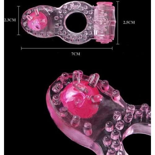 Free Shipping Cock Ring with Clitoris Stimulator Vibrating Penis Rings Dual Pleasure Cockring Sex Products Sex Toys for Couples