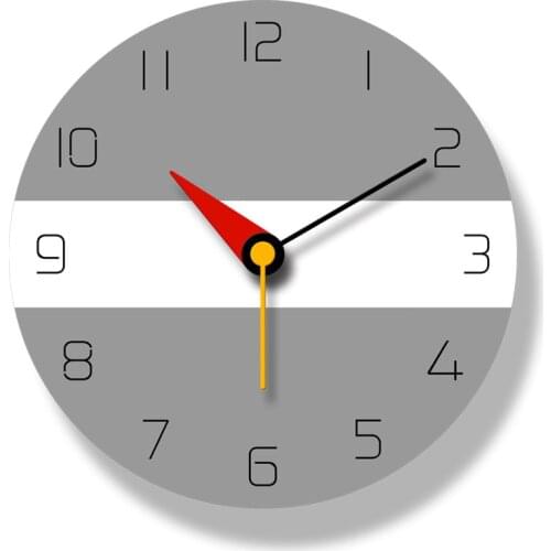 Round Simple Acrylic Wall Clock Silent Bedroom Creative Living Room Wall Clock Modern Design Wand Klok Home Watch BW50WC