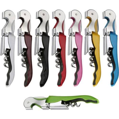 Multi-Functional 2 In 1 Bottle Openers Stainless Steel Wine Cork Screw Corkscrew Beer Cap Remover Kitchen Gadget Bar Accessories