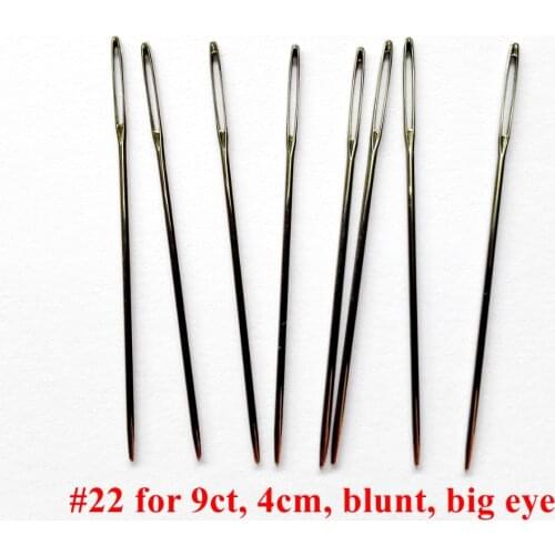 Oneroom 20pcs/lot #22 for aida 9ct fabric white Needles 4cm blunt big eye cross stitch Craft sew embroidery Tool DIY