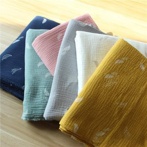 Printed Cotton Fabric Pajamas Skirt Garments Making Material DIY Handcraft Crepe Fabric Sewing Cloth Comfortable Fabric