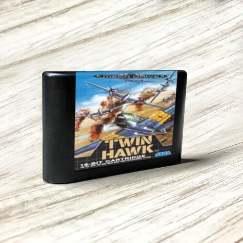 Twin Hawk - EUR Label Flashkit MD Electroless Gold PCB Card for Sega Genesis Megadrive Video Game Console