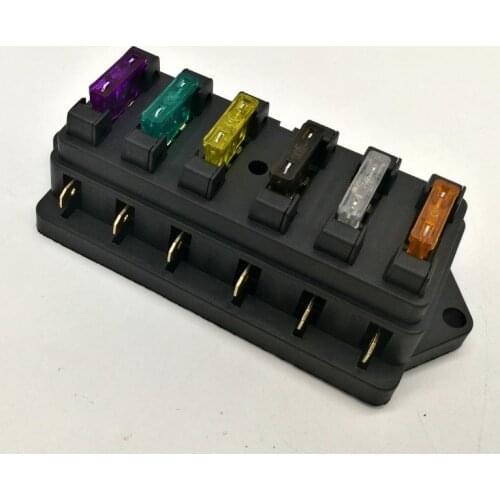 Universal 12v 6 Way Fuse Box Block Fuse Holder Box Automotive Blade Car Fuse Accessory Tool