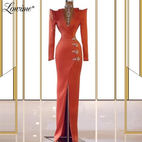 Vintage Dubai Evening Dresses Long Middle East Party Gowns For Weddings 2021 Customized Crystals Mermaid Arabic Celebrity Dress