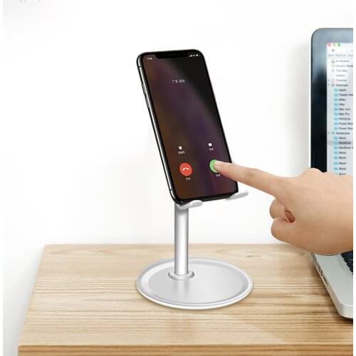 High quality Desk mobile stand aluminum tablet holder Silver black iphone holder Desk supoort lazy phone holder