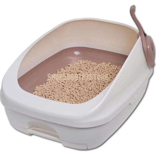 Japan imported deodorant double-layer cat litter box semi-closed splash-proof cat toilet