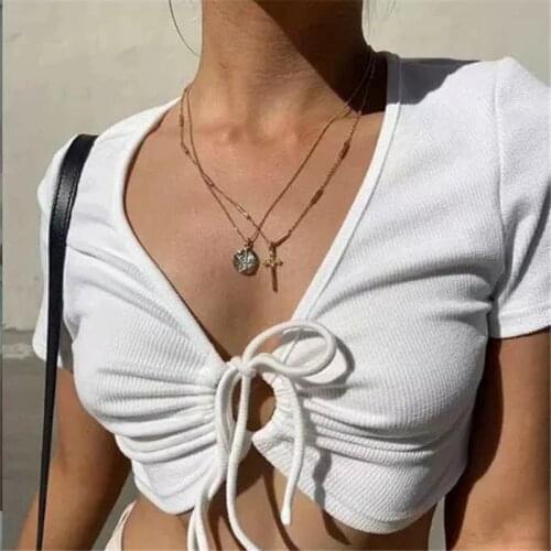 Yichili Women's Knitted T-shirts