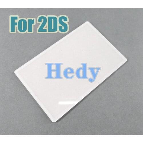 2PCS For 2DS Top Surface Mirror Outer Lens Cover Upper LCD Screen Front Plastic Black White For Nintendo 2DS Top LCD Screen