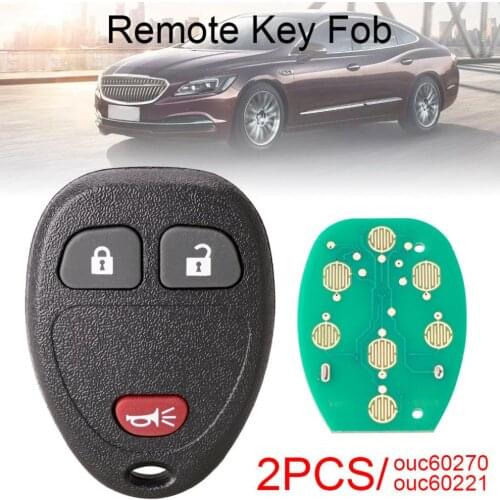 2pcs 315Mhz Car Remote Key Fob OUC60270 / OUC60221 Fit for Chevy Silverado Traverse Equinox Avalanche / Saturn Outlook Vue