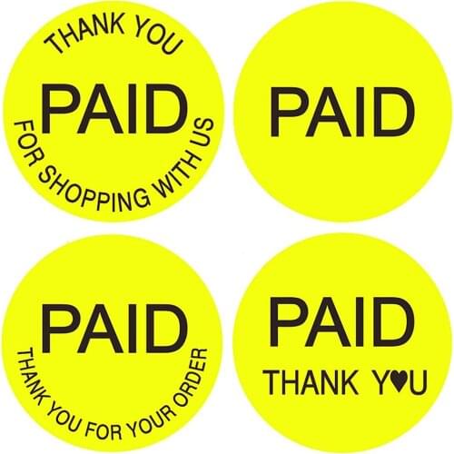 2080 PCS Paid Stickers USA"Thank You for Shopping with US" 1.5 inch "Thank You for Your Order"Round Retail Price Labels