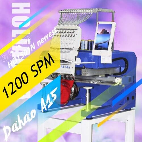 3 years warranty HO1501N 450*650mm 15 needles hat t-shirt flat 3d logo single head computerized embroidery machine for sale