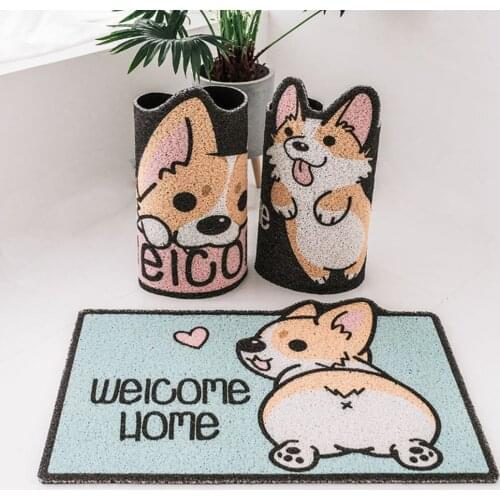 40*60cm cartoon cat and dog non-slip floor mat bathroom mat kitchen non-slip mat toilet carpet bathroom non-slip mat bathroom