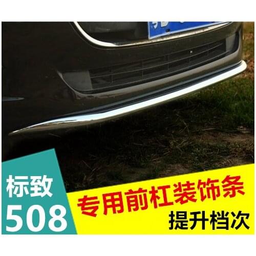 ABS Chrome Front Grille Around Trim Racing Grills Trim for 2011-2014 Peugeot 508 Car styling