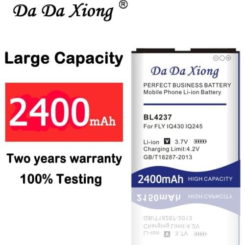 Da Da Xiong 2400mAh BL4237 Battery for FLY IQ245 IQ246 IQ430 For Wiko OZZY / Explay N1 Phone battery