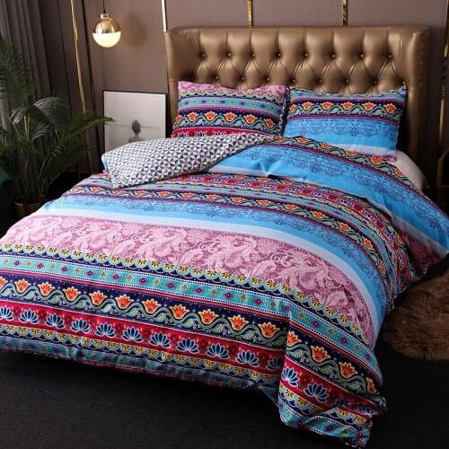 Bohemian Duvet Cover Set Soft Boho Bedding Set 130GSM Comforter Cover Quilt Cover Single Double Queen King Size Bedding Set