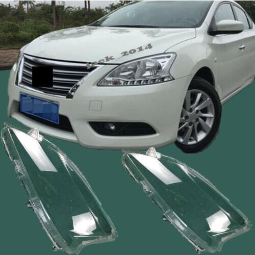 For Nissan Sentra 2012 2013 2014 2015 Left and Right Front Kit Cover Lens Headlights+glue