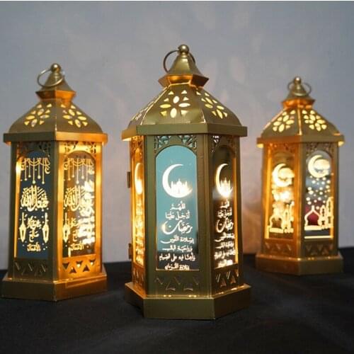 Elegant Hollow Flower Ramadan Hanging Light Eid Mubarak Element Hand Lamp Eid