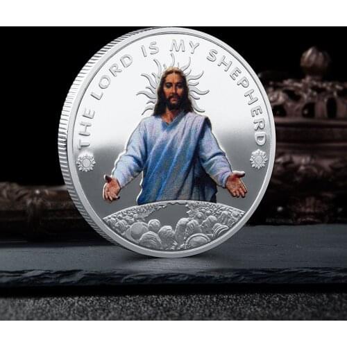 Jesus Christ Religion Commemorative Coin Collection Souvenir Art Commemorative Coin Myth Silver Coin Gods Gift