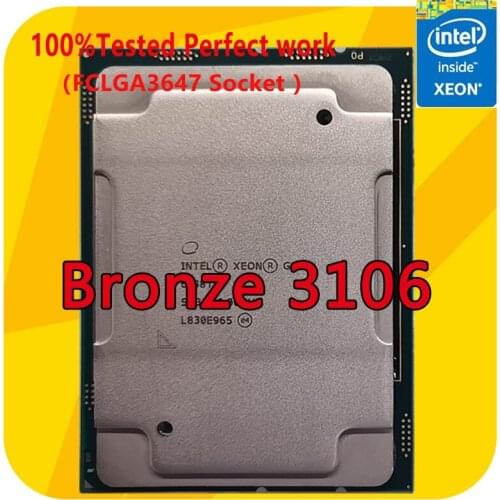 Intel Xeon BRONZE 3106 SR3GL 1.70GHZ 8-Cores 8-Thread 11MB Smart Cache CPU Processor 85W LGA3647 For Server Motherboard