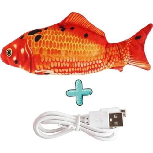 Interactive Pet Cat Toys USB Charging Simulation Electric Dancing Moving Floppy Fish Cats Toy For Cat