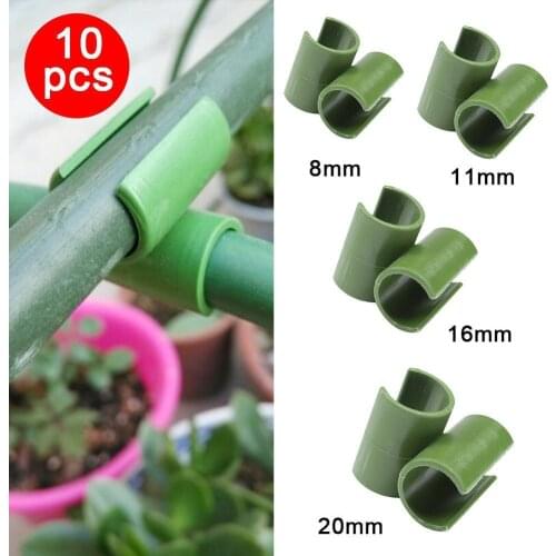 10 PCS Cross Plastic Clips Plant Support Fixed Connector Pillars Gardening 8-20mm Diameter Fastener Agriculture Adjustable