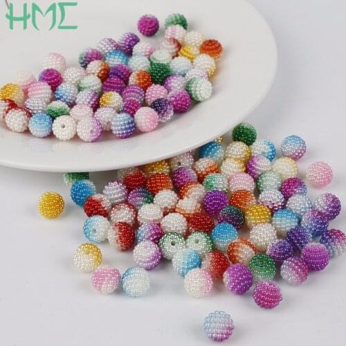 50pcs/lot 10mm Colorful ABS Imitation Pearl Round Plastic Loose Beads for Jewelry Making DIY Earring Necklace Bracelet Findings