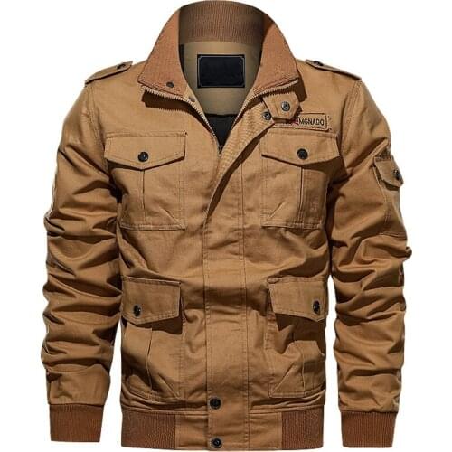 Military Mans Jackets 6XL European and American Style Brand Coat and Jackets Casual Mens Streetwear Multi-pocket Overcoats A644