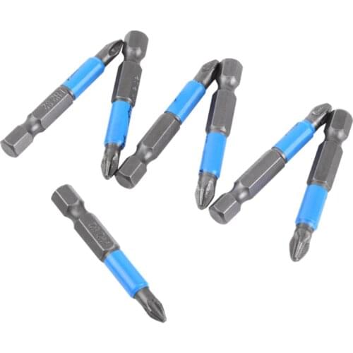 M89B 10 pcs Durable Screwdriver Bits Set PH2 Phillips Magnetic Screwdriver Bit for Workers Use 50mm Magnetic Drill Bits