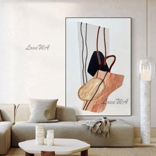 Lovely 100% Handpainted Cartoon Abstract Oil Painting New Arrival Restaurant Wall Art Decoration Unframed Picture For Children