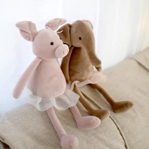 Lovely Pig Plush Kids Toys Soft Stuffed Pig Toys Doll For Girls Baby Toys Kawaii Elephant Toys Pink Toys Small Cute Doll Gift