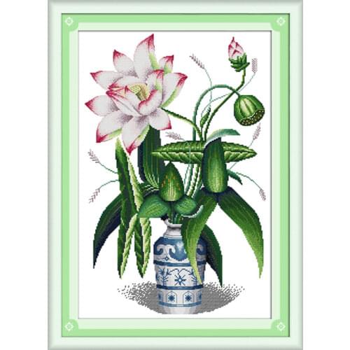 Landscape cross stitch kit flower 18ct 14ct 11ct count printed canvas stitching embroidery DIY handmade needlework