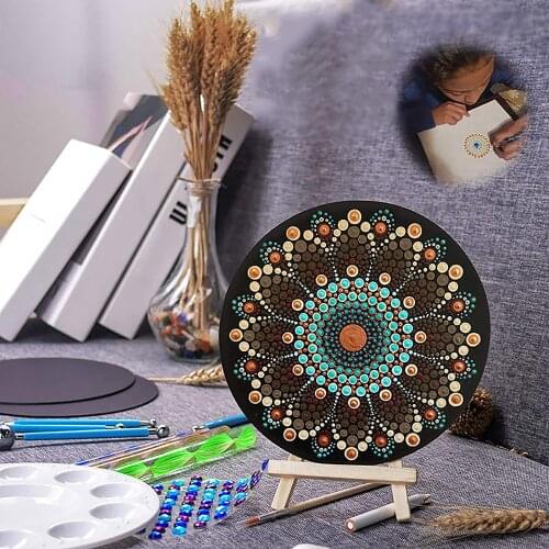 62PCS Mandala Dotting Tools Set Pen Dotting Tools Mandala Stencil Ball Stylus Paint Tray for Painting Rocks, Coloring, Drawing