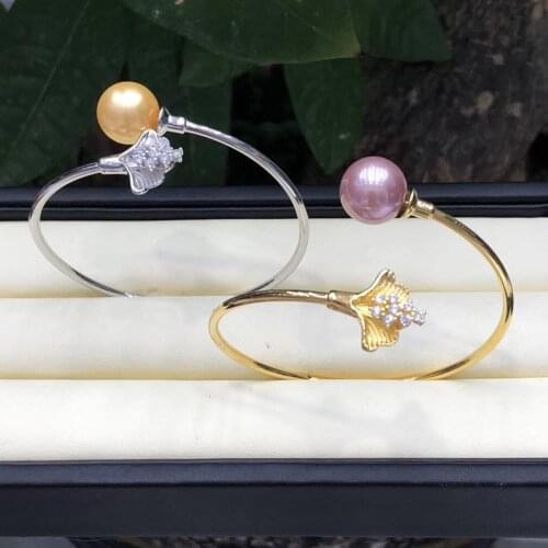 NEW ARRIVAL 925 Sterling Silver Bracelet Mountings ADJUSTABLE Bangle Findings Jewelry Parts Fittings Accessories for Pearls Bead