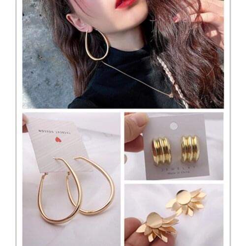 Punk Star Oval Earrings WomenS Jewelry Round Earrings Jewelry Gifts