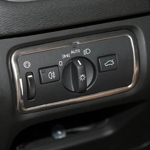 High quality stainless steel Automobile headlight switch trim fit for Volvo S60 V60 XC60 S80